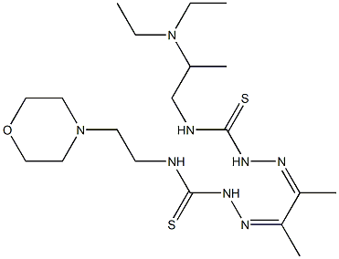 4-[2-(Diethylamino)propyl]-4'-(2-morpholinoethyl)[1,1'-(1,2-dimethyl-1,2-ethanediylidene)bisthiosemicarbazide] Struktur