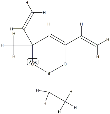 4,6-Diethenyl-2-ethyl-4-methyl-4H-1,3,2-dioxaborin Struktur