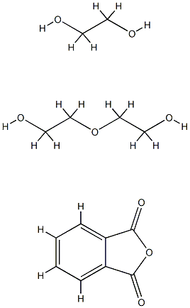 1,3-Isobenzofurandione, polymer with 1,2-ethanediol and 2,2'-oxybis[ethanol] Struktur