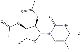 5'-deoxy-5-fluorouridine 2',3'-diacetate Struktur