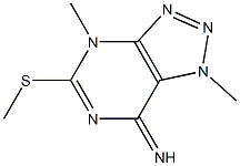 7H-1,2,3-Triazolo[4,5-d]pyrimidin-7-imine,1,4-dihydro-1,4-dimethyl-5-(methylthio)-(9CI) Struktur