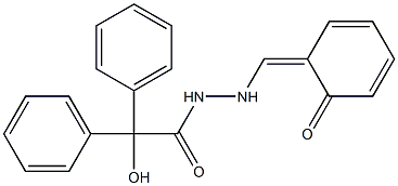 BENZILIC ACID N-(2-HYDROXYBENZYLIDENE)HYDRAZIDE Struktur