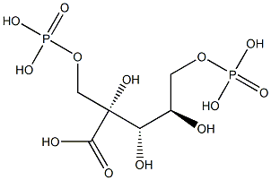 4-carboxyarabinitol 1,5-biphosphate Struktur
