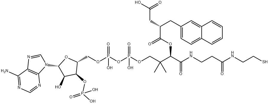 Naphthyl-2-methyl-succinyl-CoA Struktur