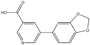 5-(Benzo[1,3]dioxol-5-yl)-nicotinic acid Struktur