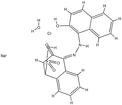 sodium hydroxy[3-hydroxy-4-[(2-hydroxy-1-naphthyl)azo]naphthalene-1-sulphonato(3-)]chromate(1-) Struktur