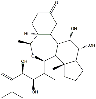 (22R,23R)-2α,3α,22,23-Tetrahydroxy-B-homo-7-oxa-5α-ergost-24(28)-en-6-one Struktur
