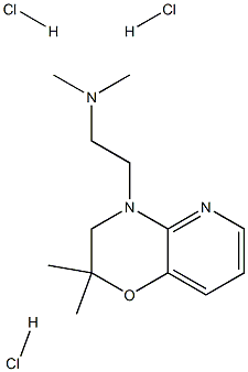 2-(8,8-dimethyl-7-oxa-2,10-diazabicyclo[4.4.0]deca-2,4,11-trien-10-yl) -N,N-dimethyl-ethanamine trihydrochloride Structure