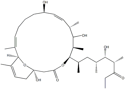 13-O-De(2,6-dideoxy-β-D-arabino-hexopyranosyl)-17-hydroxyventuricidin B Struktur