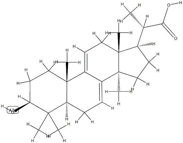 (20S)-3β-Hydroxy-4,4,14α-trimethyl-5α-pregna-7,9(11)-diene-20-carboxylic acid Struktur