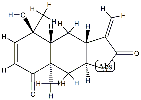 (3aR)-3aα,4aα,5,8,9,9aβ-ヘキサヒドロ-5α-ヒドロキシ-5β,8aβ-ジメチル-3-メチレンナフト[2,3-b]フラン-2,8(3H,4H)-ジオン 化學(xué)構(gòu)造式