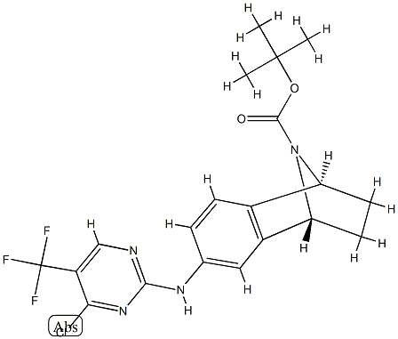 Naphthalen-1,4-iMine-9-carboxylic acid, 6-[[4-chloro-5-(trifluoroMethyl)-2-pyriMidinyl]aMino]-1,2,3,4-tetrahydro-, 1,1-diMethylethyl ester, (1S,4R)- Struktur