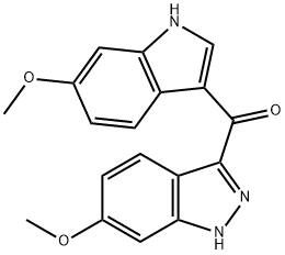 3-(6-METHOXY)INDOLYL-3-(6-METHOXY)INDAZOLYL METHONE Struktur