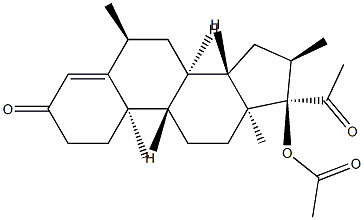 17α-(Acetyloxy)-6α,16α-dimethylpregn-4-ene-3,20-dione Structure