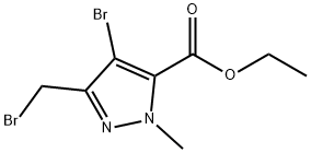 ethyl 4-bromo-3-(bromomethyl)-1-methyl-1H-pyrazole-5-carboxylate(WXC06265) Struktur