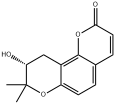 (9R)-8,8-Dimethyl-9,10-dihydro-2-oxo-2H,8H-benzo[1,2-b:3,4-b']dipyran-9-ol Struktur