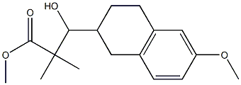 1,2,3,4-Tetrahydro-β-hydroxy-6-methoxy-α,α-dimethyl-2-naphthalenepropanoic acid methyl ester Struktur