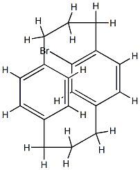 6-Bromotricyclo[10.2.2.25,8]octadeca-5,7,12,14(1),15,17-hexene Struktur