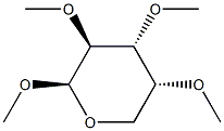 Methyl 2-O,3-O,4-O-trimethyl-β-D-arabinopyranoside 結構式