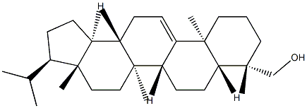 D:C-Friedo-B':A'-neo-5α-gammacer-9(11)-en-24-ol Struktur