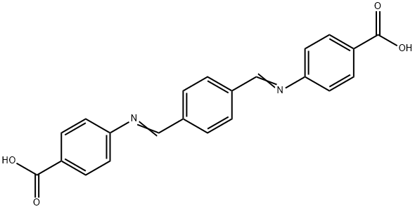 N,N'-(1,4-PHENYLENEDIMETHYLIDYNE)BIS(4-CARBOXYANILINE) Struktur