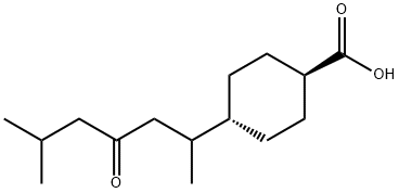 4β-(1,5-Dimethyl-3-oxohexyl)cyclohexane-1β-carboxylic acid Struktur