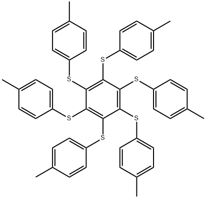 HEXAKIS((4-METHYLPHENYL)THIO)BENZENE  9& Struktur