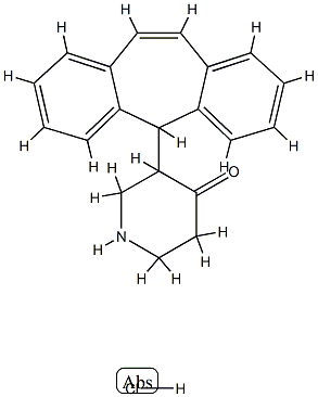 3-(5H-Dibenzo[a,d][7]annulen-5-yl)piperidin-4-one hydrochloride Struktur
