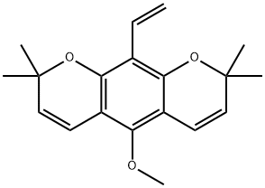 10-ビニル-5-メトキシ-2,2,8,8-テトラメチル-2H,8H-ベンゾ[1,2-b:5,4-b']ジピラン 化學(xué)構(gòu)造式