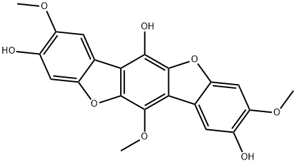 3,8,12-Trimethoxybenzo[1,2-b:4,5-b']bisbenzofuran-2,6,9-triol Struktur