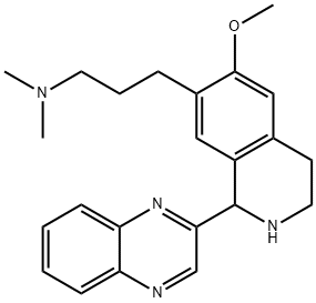 7-Isoquinolinepropanamine,1,2,3,4-tetrahydro-6-methoxy-N,N-dimethyl-1-(2-quinoxalinyl)-(9CI) Structure
