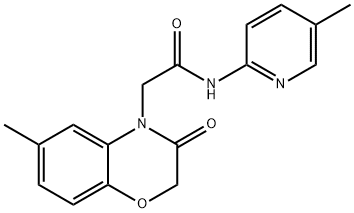 4H-1,4-Benzoxazine-4-acetamide,2,3-dihydro-6-methyl-N-(5-methyl-2-pyridinyl)-3-oxo-(9CI) Struktur