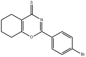 2-(4-bromophenyl)-5,6,7,8-tetrahydro-4H-benzo[e][1,3]oxazine-4-thione Struktur