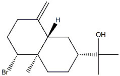 (2R,8aβ)-5α-Bromodecahydro-α,α,4aα-trimethyl-8-methylene-2α-naphthalenemethanol Struktur