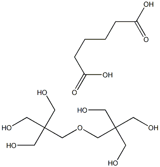 hexanedioic acid, 2-[[3-hydroxy-2,2-bis(hydroxymethyl)propoxy]methyl]- 2-(hydroxymethyl)propane-1,3-diol Struktur