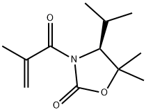 (4S)-5,5-Dimethyl-4-(1-methylethyl)-3-(2-methyl-1-oxo-2-propen-1-yl)-2-oxazolidinone Struktur