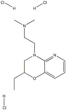 2-(8-ethyl-7-oxa-2,10-diazabicyclo[4.4.0]deca-2,4,11-trien-10-yl)-N,N- dimethyl-ethanamine trihydrochloride Structure