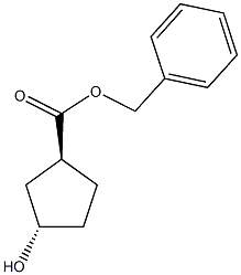 (1S,3S)-3-Hydroxycyclopentane carboxylic acid benzyl ester Struktur