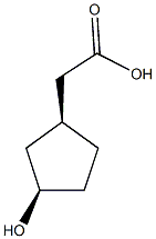 (1S,3R)-3-Hydroxycyclopentane acetic acid Struktur
