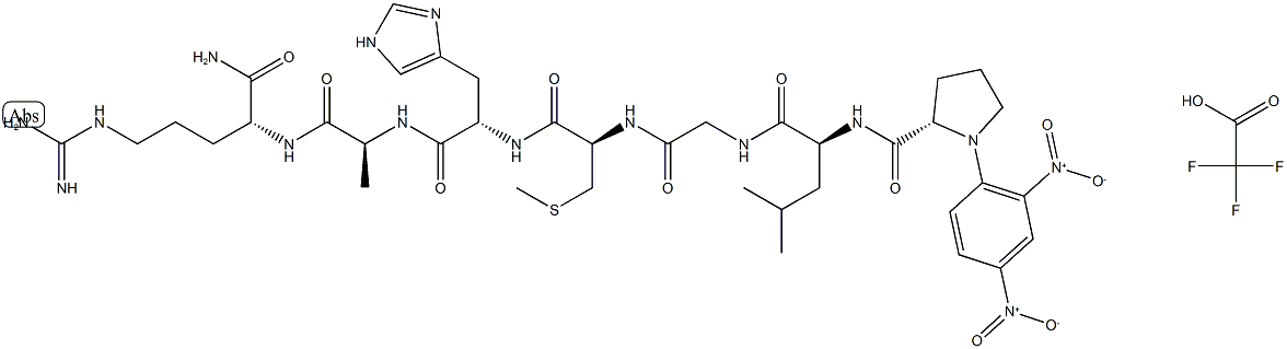 Dnp-PLG-Cys(Me)-HA-DArg-NH2 (trifluoroacetate salt)	 Struktur