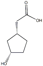 (1R,3S)-3-Hydroxycyclopentane acetic acid Struktur