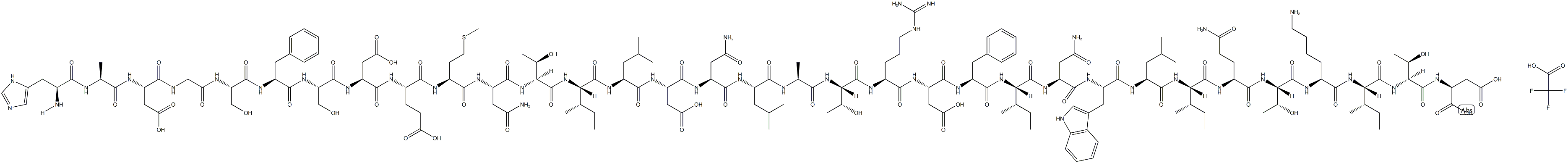 GLP-2 (rat) (trifluoroacetate salt) Structure