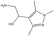 2-amino-1-(1,3,5-trimethyl-1H-pyrazol-4-yl)ethanol Struktur