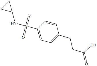 3-{4-[(CYCLOPROPYLAMINO)SULFONYL]PHENYL}PROPANOIC ACID Structure