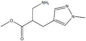 methyl 3-amino-2-[(1-methyl-1H-pyrazol-4-yl)methyl]propanoate Struktur
