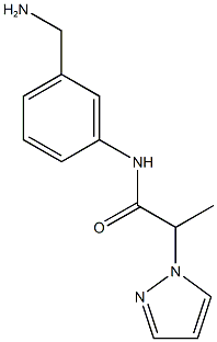 N-[3-(aminomethyl)phenyl]-2-(1H-pyrazol-1-yl)propanamide Struktur