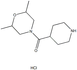2,6-dimethyl-4-(piperidin-4-ylcarbonyl)morpholine hydrochloride Struktur