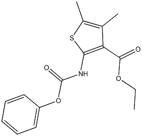ethyl 4,5-dimethyl-2-[(phenoxycarbonyl)amino]thiophene-3-carboxylate Struktur