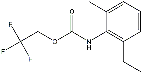 2,2,2-trifluoroethyl 2-ethyl-6-methylphenylcarbamate Struktur