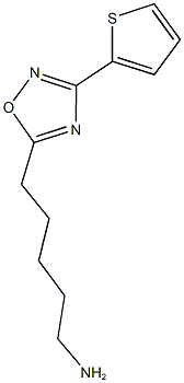 5-[3-(thiophen-2-yl)-1,2,4-oxadiazol-5-yl]pentan-1-amine Struktur